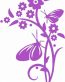 Butterflies on Flowers Decal Sticker