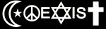 Coexist Black and White Bumper Sticker