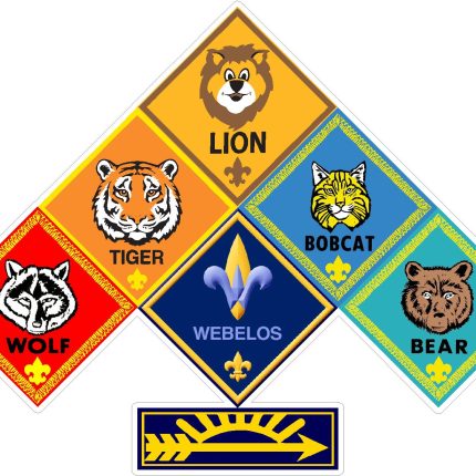 cub scouts RANKS STICKER blue arrow