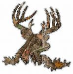 Deer Head Decal 55 - Camo Nature