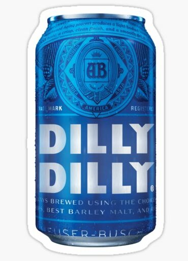 DILLY DILLY CAN SHAPED STICKER