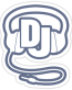 DJ sticker with head phones