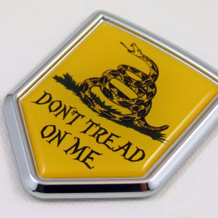 dont tread on me shield chrome auto car badge