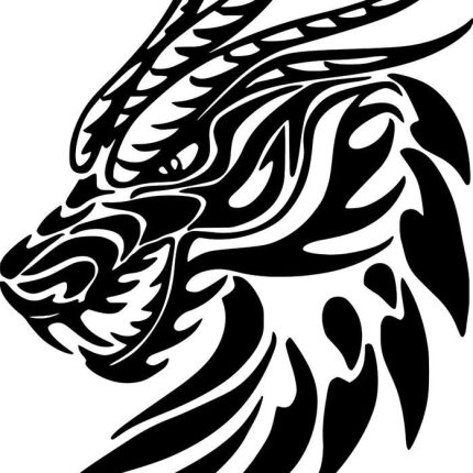 Dragon Die Cut  Animal Tribal Decals  03