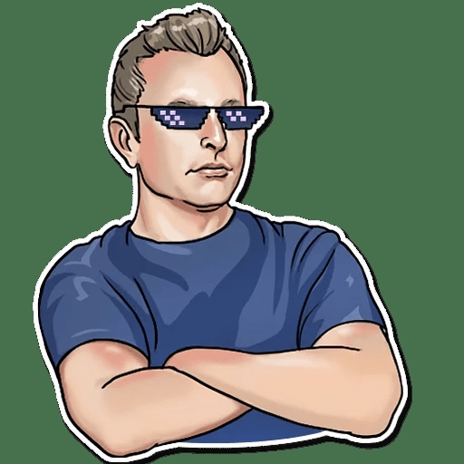 ELON SHADES DRAWING STICKER