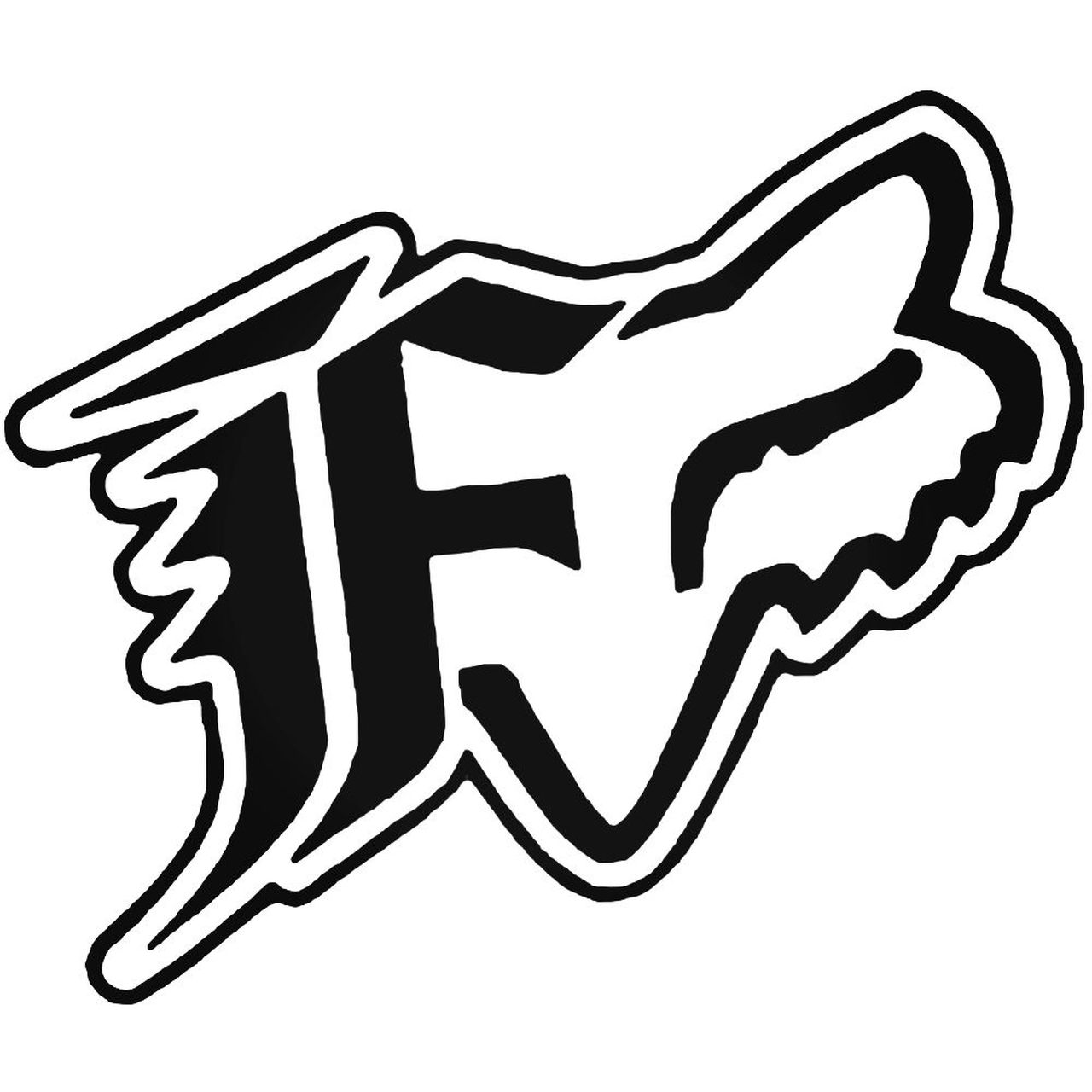 F Racing-Dual-Cycling-Die Cut Decal - Pro Sport Stickers