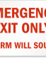 Fire Emergency Exit Alarm Sign