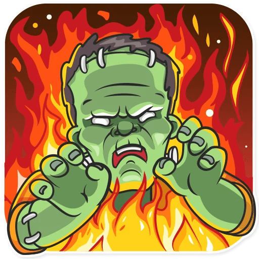 franky the monster_cartoon sticker 15