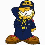 GARFIELD CUB SCOUT salute sticker