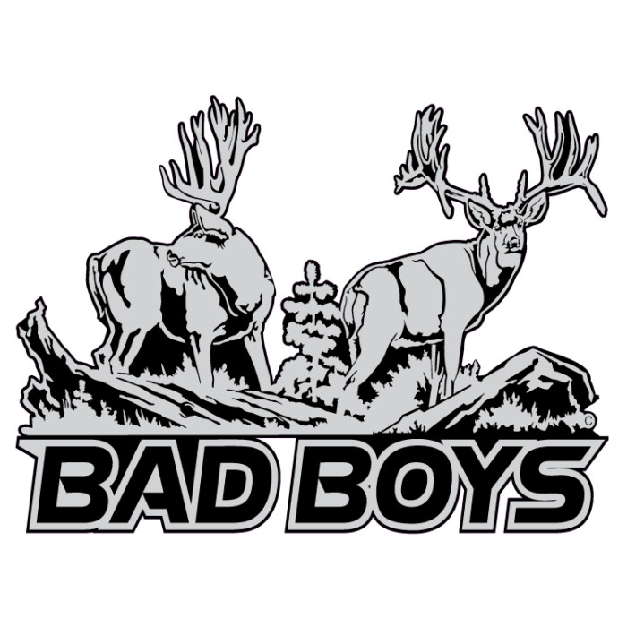 GRAY BLACK WHITE bad boys sticker