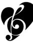 heart with music note sticker decal 3