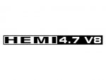 HEMI 4.7 V8 Dodge DIE CUT Decal 2