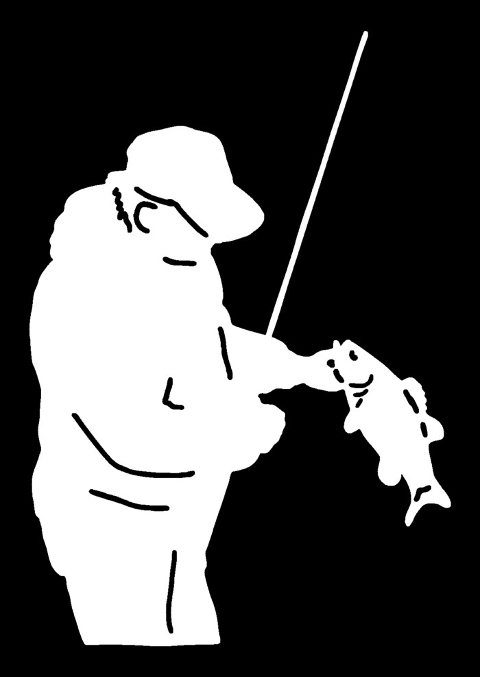 Hunting Fish Diecut Decal 11