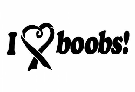 I Heart Boobs Funny Guy Sticker - Pro Sport Stickers