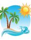Island logo HAWAIIAN STICKER