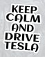KEEP CALM AND DRIVE A TESLA sticker 2