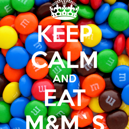 m&m keep calm and eat m&m sticker