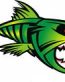 mean fish boat decal green RIGHT