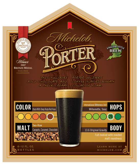 Michelob Porter End Panel Decal