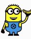 minion with banana sticker