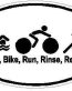 Oval Running Decals Rinse Repeat Sticker E