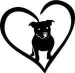 pitbull in heart sticker 2