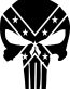 punisher rebel die cut decal
