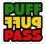 RASTA PUFF PUFF PASS STICKER