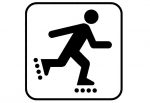 Roller Blading Car Decal