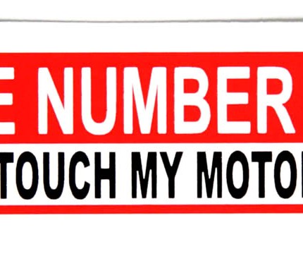 Rule No 1 Never Touch My Motorcycle Sticker Pack