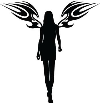 Sexy Lady Angel Decal 3