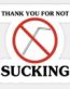 thank you for not sucking live green sticker