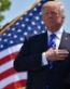 Trump salute USA Flag Sticker
