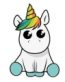 UNICORN BABY RAINBOW STICKER