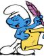 Smurf poet decal
