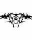 Skull with Fangs Tribal Decal