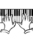 Hands on Piano Decal