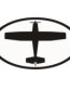 Aircraft Clipart Diecut OVAL Decal 25