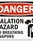 Avoid Breathing Vapors Danger Sign