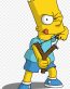 BART SIMPSON AMING SLINGSHOT STICKER