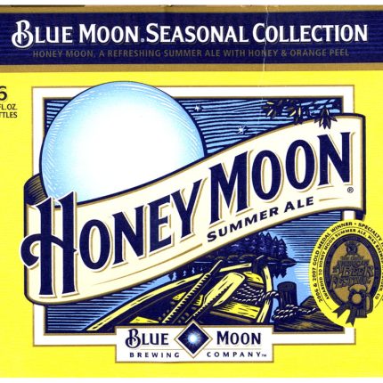 Blue Moon Honey Moon Label Sticker