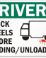 Chock Wheel Signs and Labels 01