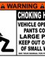 Choking Hazard Funny Warning Sticker