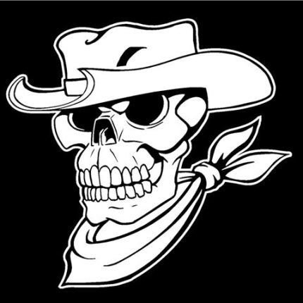 Cowboy Western Skull Vinyl Decal