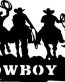 Cowboys up on Horses Stickers