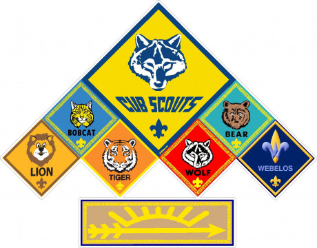 cub scouts RANKS STICKER tan arrow 2 - Pro Sport Stickers