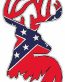 Deer Head Decal 44 - Flag Rebel