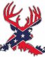 Deer Head Decal 55 - Flag Rebel