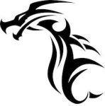 Dragon Die Cut  Animal Tribal Decals  40