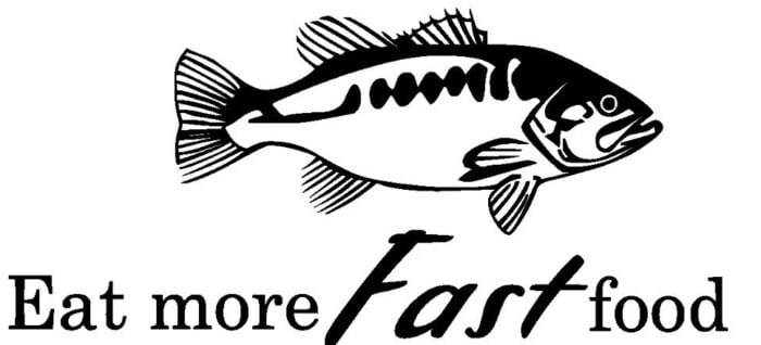 Eat More Fast Food Fish Die Cut Decal Sticker